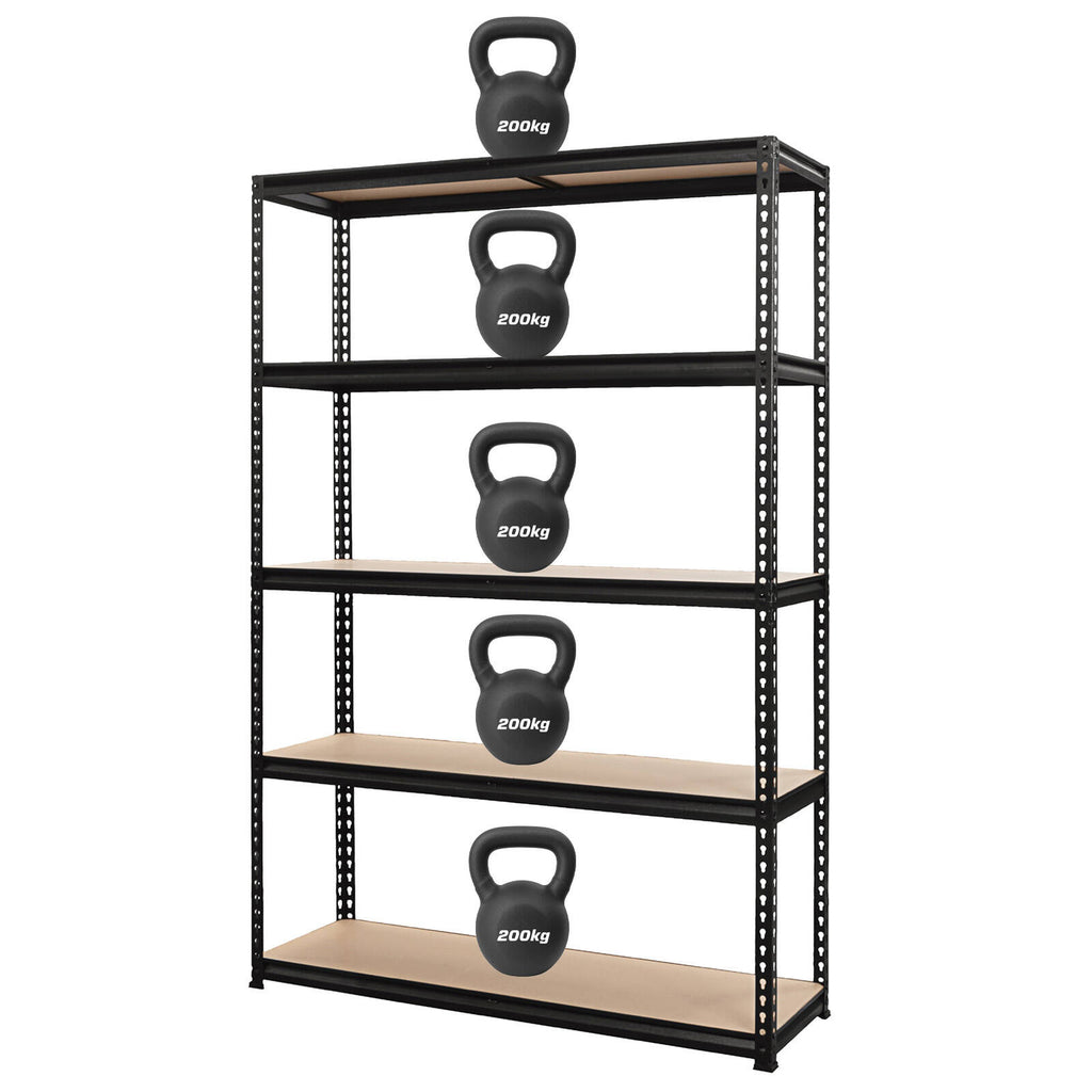 Pinnacle Black Gloss 5 Tier Adjustable Shelving Unit - Image 6 of 11