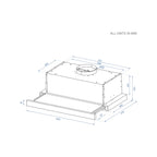 Esatto 60cm White Stainless Steel Fascia Slide Out Ducted Rangehood - Image 5 of 5
