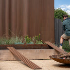Ekodeck 219 x 26mm 3.6m Hazelwood Batten Screen Castellated Panel - Image 4 of 4