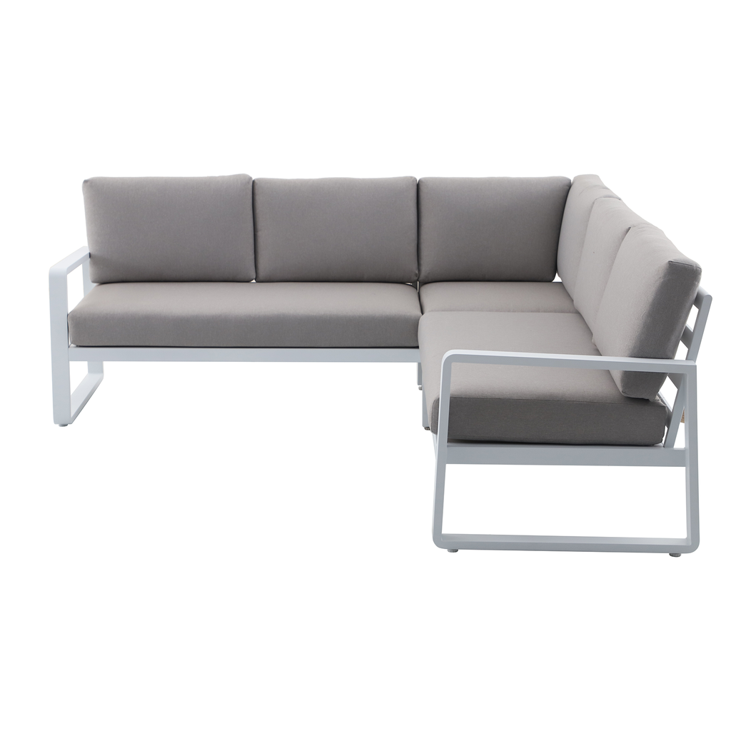 Mimosa Cordoba Aluminium Corner Lounge White - Image 3 of 4