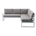 Mimosa Cordoba Aluminium Corner Lounge White - Image 3 of 4