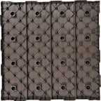 Syneco 30x30x2cm Polypropylene 4 Slats Decking Tile Dark Brown - 9 Pack - Image 5 of 6