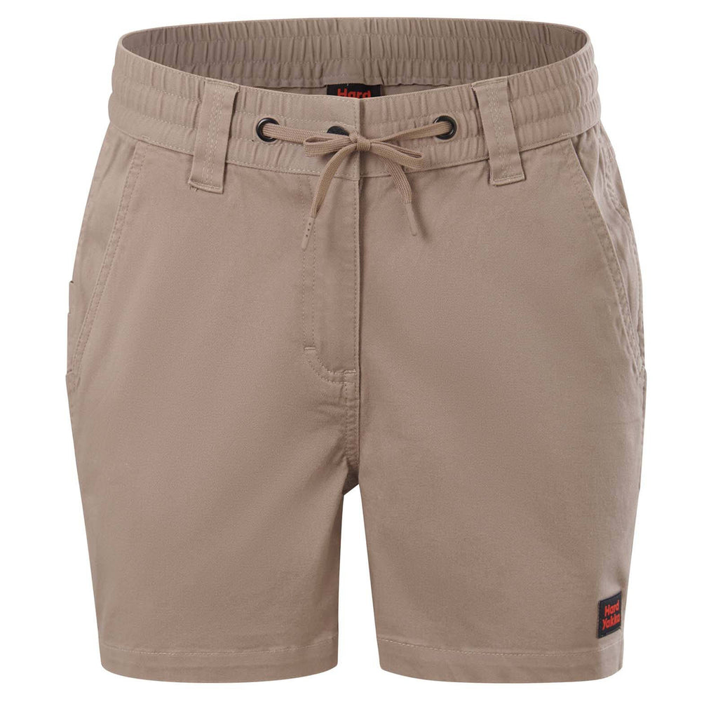 Hard Yakka Women's Khaki Tough Utility Short Shorts - Image 1 of 2
