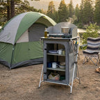 All Set 3 Shelf Folding Storage Table - Image 2 of 2