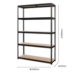 Pinnacle Black Gloss 5 Tier Adjustable Shelving Unit - Image 2 of 11