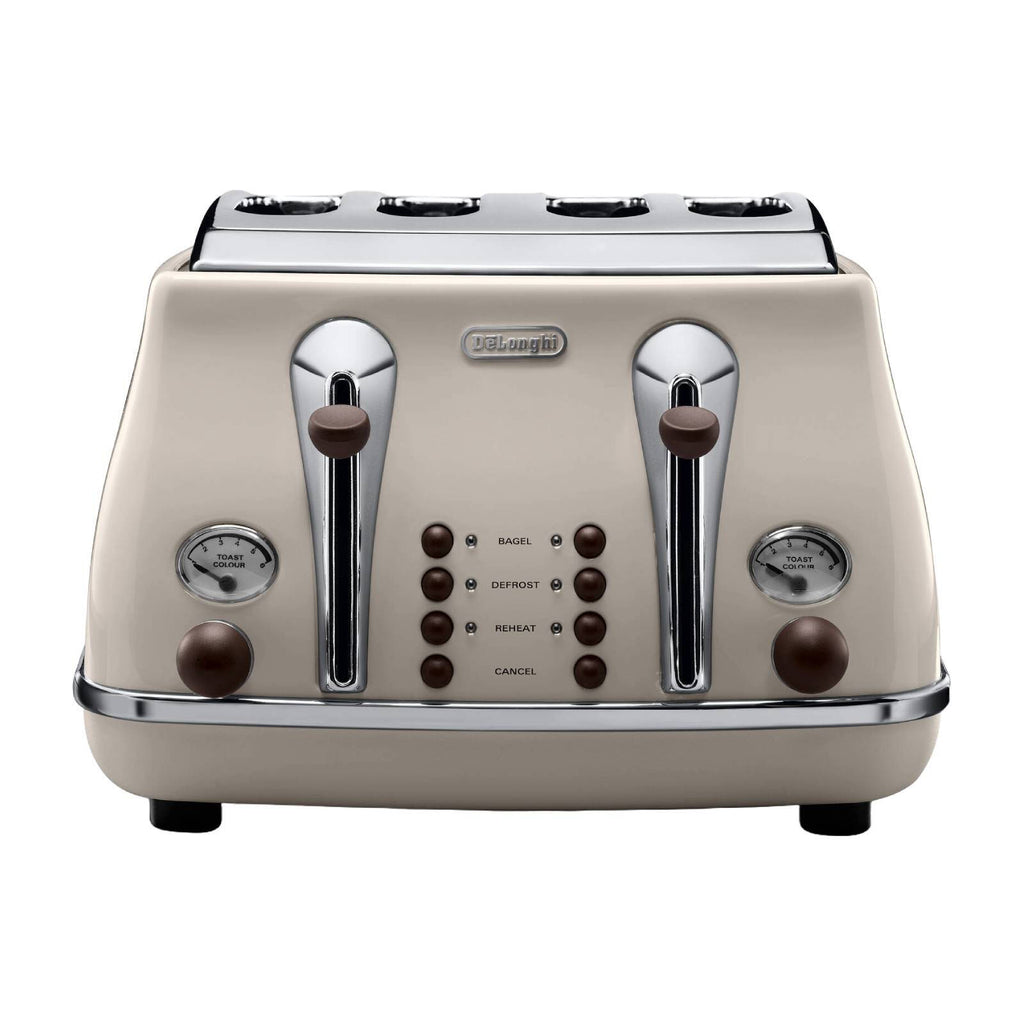 DeLonghi Beige Icona Vintage 4 Slice Toaster - Image 1 of 7