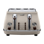 DeLonghi Beige Icona Vintage 4 Slice Toaster - Image 1 of 7