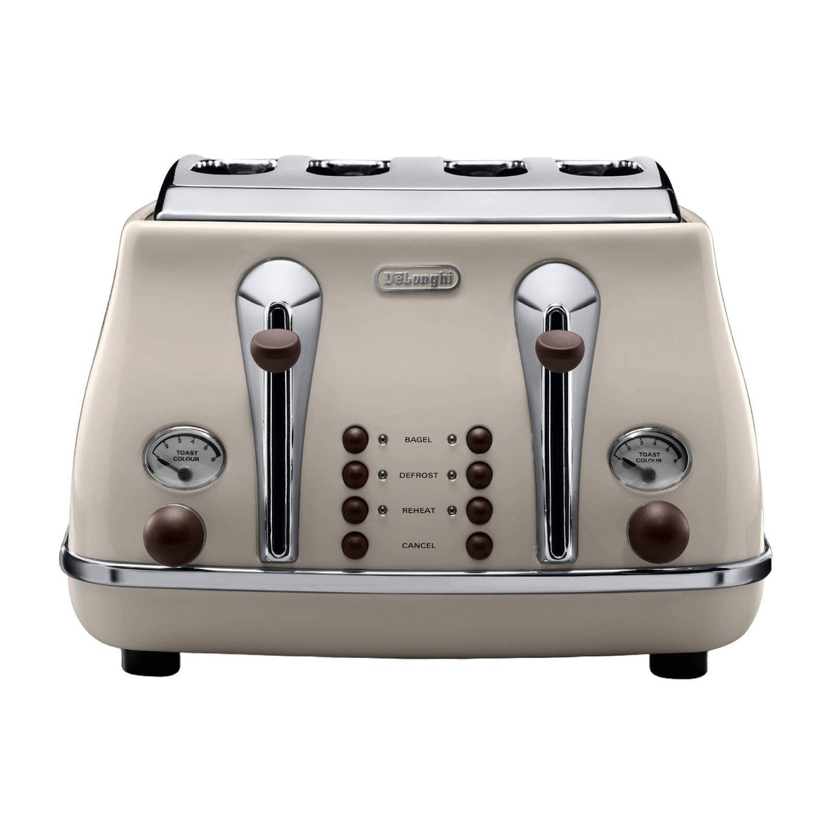 DeLonghi Beige Icona Vintage 4 Slice Toaster - Image 1 of 7