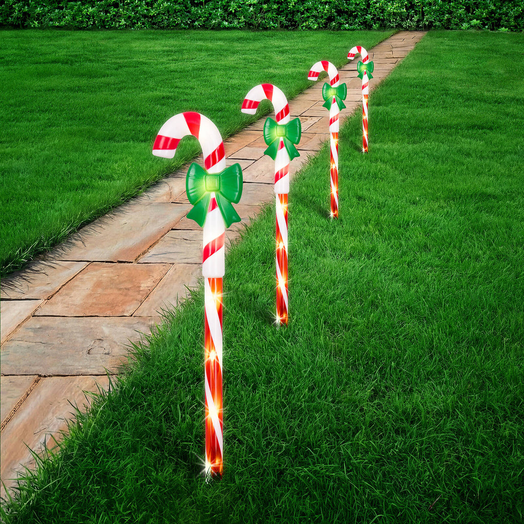 Lytworx Solar Candy Canes with Bows - 4 Pack - Image 2 of 2