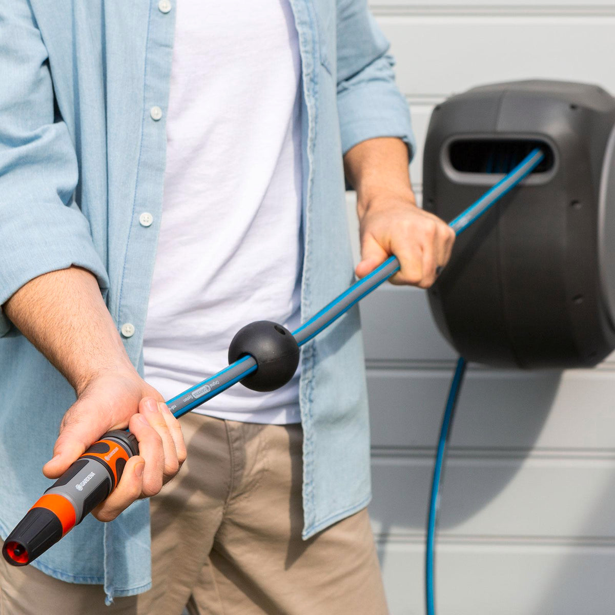 GARDENA 30m Roll Up Retractable Hose Reel - Image 4 of 8