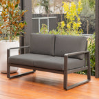 Mimosa Cordoba 2 Seater Aluminium Lounge Charcoal - Image 1 of 5