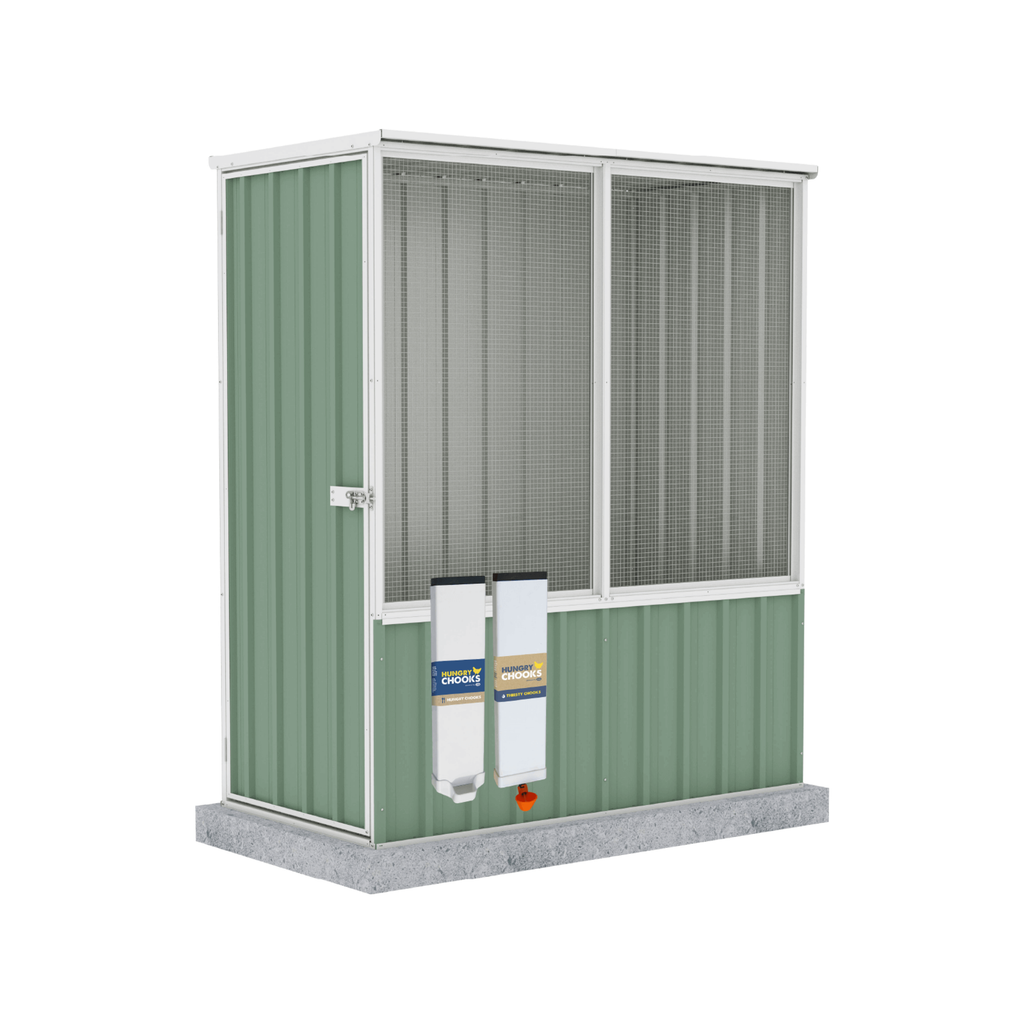 The Organic Garden Co 1.52 x 0.78 x 1.8m Pale Eucalypt Chicken Coop - Image 1 of 10