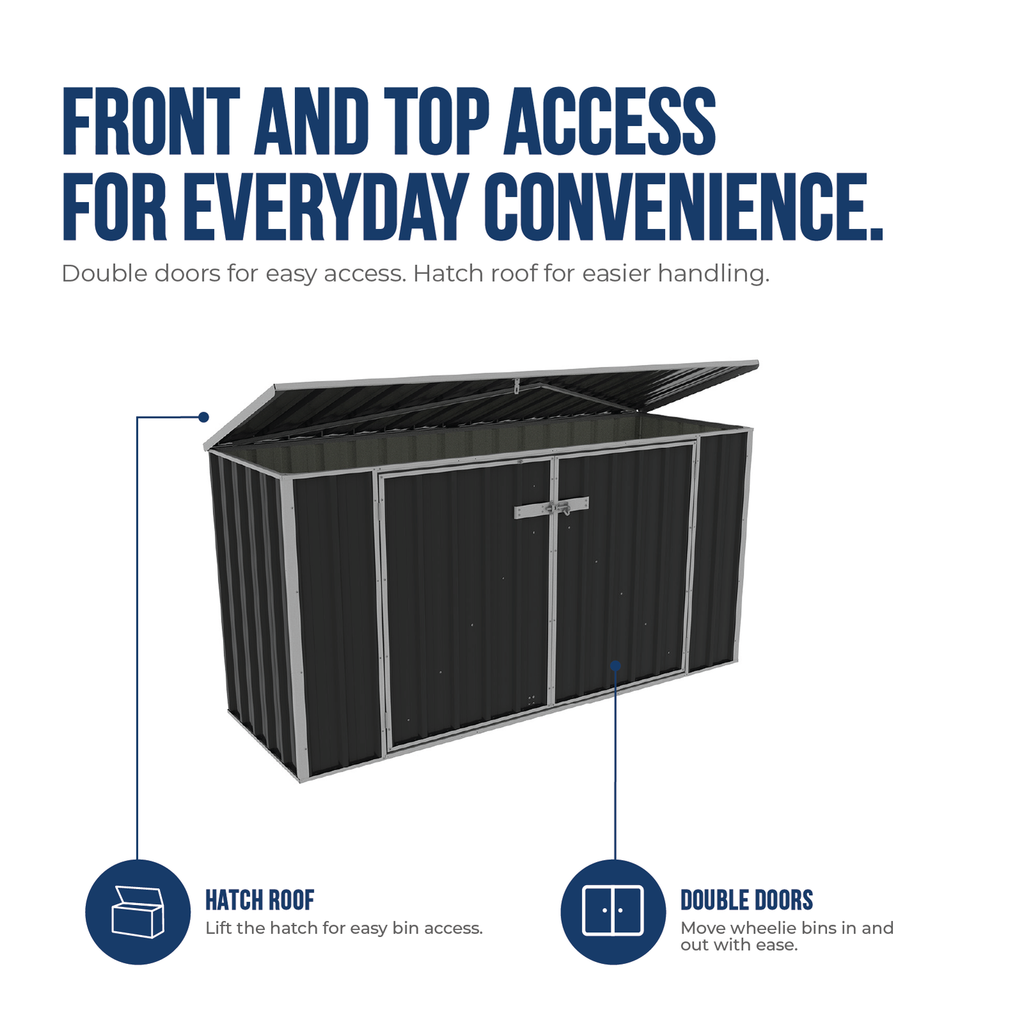 Absco Sheds 2.26 x 0.78 x 1.15m Wheelie Bin Cover - Image 17 of 19