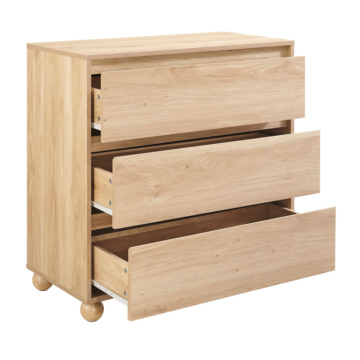 Astin Sinclair 800 x 400 x 800mm Oak Harper 3 Drawer Chest - Image 5 of 7