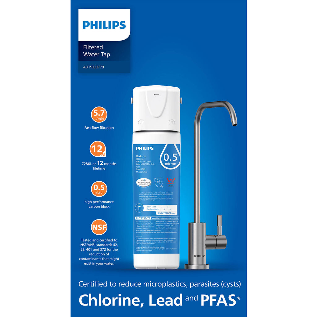 Philips FastFlow Filter System, Certified To Reduce PFAS, NSF/ANSl Standard 42/53/401/372 - Image 3 of 3