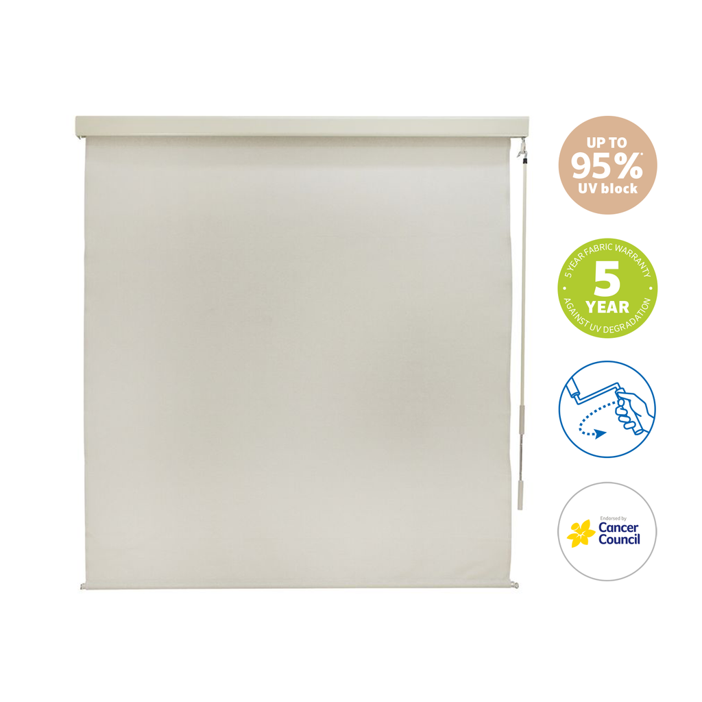 Coolaroo 1.8 x 2.4m Shell Crank Operated Outdoor Blind With Premium Pelmet - Image 5 of 9