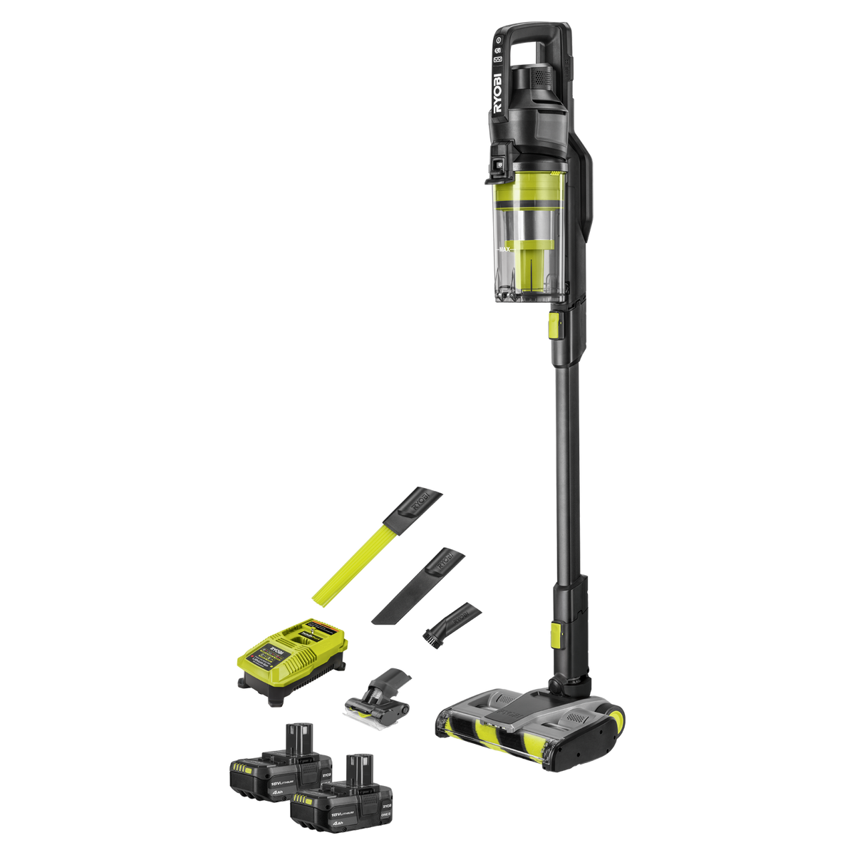 Ryobi 18V ONE+ HP Brushless Pet Stick Vacuum 2 x 4Ah Kit - Image 1 of 8