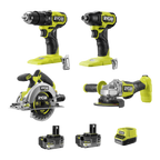 Ryobi 18V ONE+ HP Brushless 4 Piece 4Ah Kit - Image 1 of 6