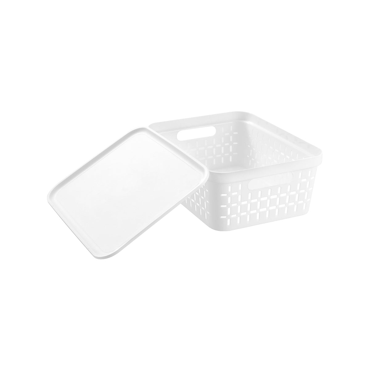 Boxsweden 39 x 30 x 15cm Medium White Kept Storage Basket with Lid - Image 4 of 7