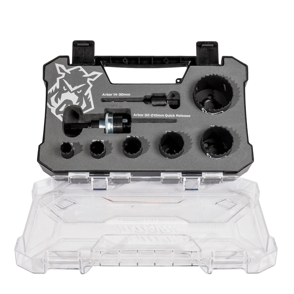Full Boar Electrician's Ø16-51mm 10 Piece Bi-Metal Holesaw Set FBMHS-10 - Image 2 of 2