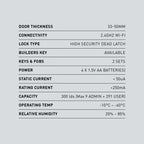 Lemaar Black Rectangle Latch Smart Lock - Image 4 of 4