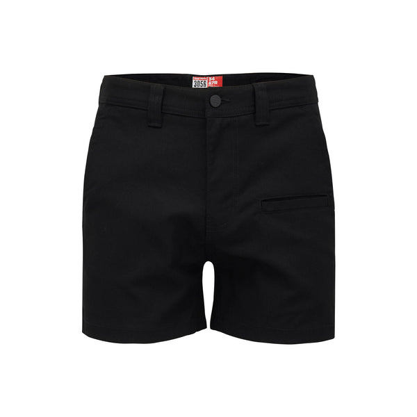Hard Yakka Black 3056 Slim Fit Stretch Canvas Shorts