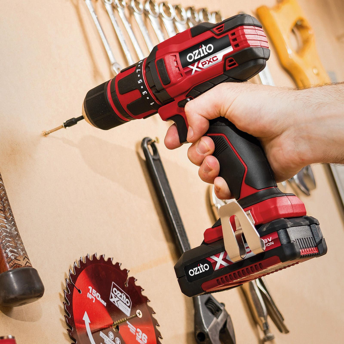 Ozito PXC 18V Cordless Drill and Impact Driver PX2PAK-500 - Kit - Image 4 of 8