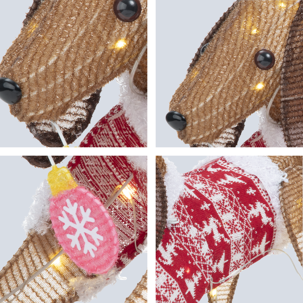 Arlec 58cm Low Voltage LED Tinsel Dog - Image 3 of 3