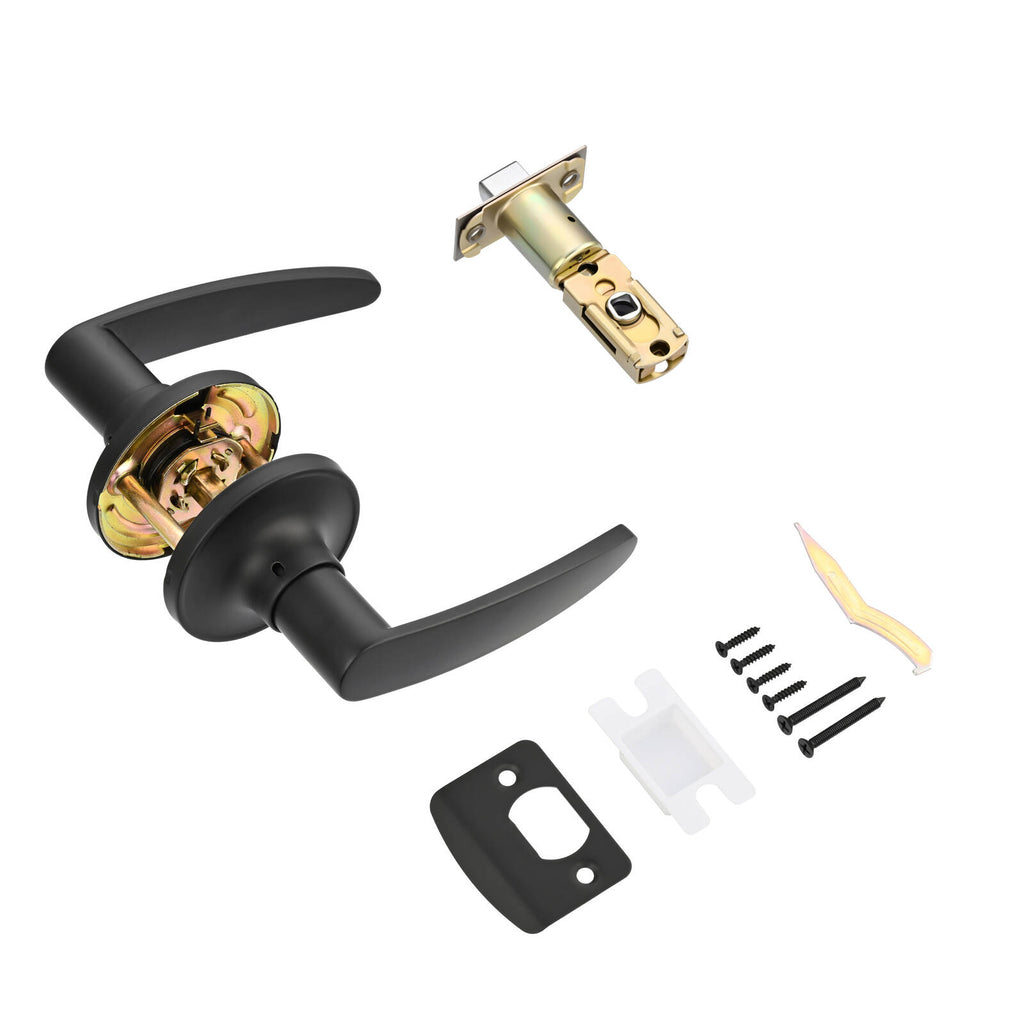 Ikonic Black Matte Norr Passage Lever Set - Image 6 of 9