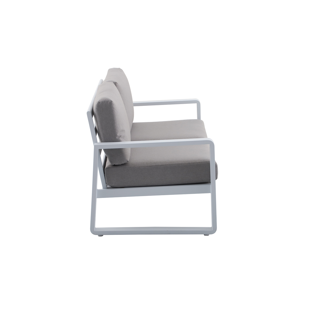 Mimosa Cordoba 2 Seater Aluminium Lounge White - Image 3 of 5
