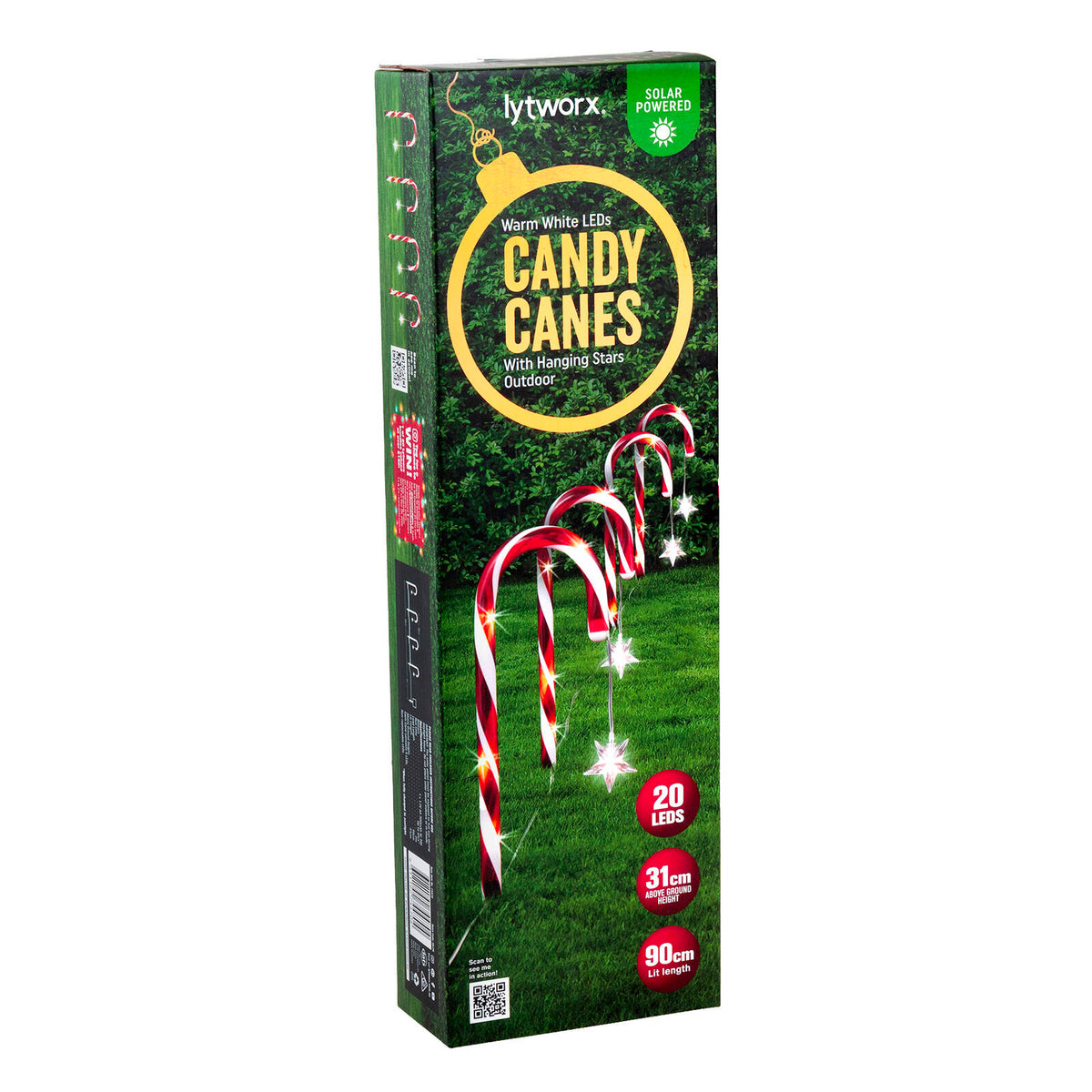 Lytworx Solar Candy Canes With Hanging Star - 4 Pack - Image 1 of 2