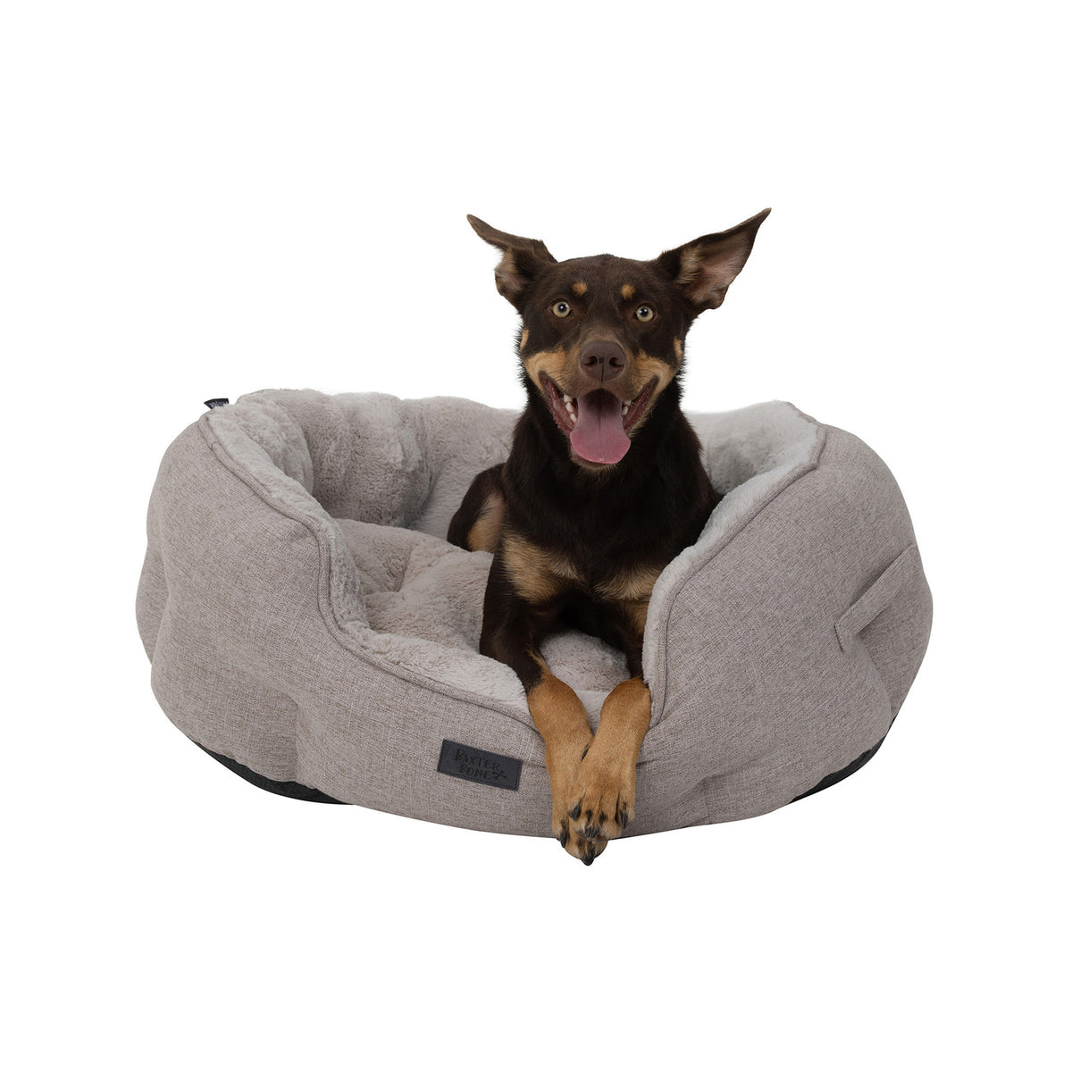 Baxter Bone Taupe Sofa Style Fabric Shell Bed - Image 3 of 9