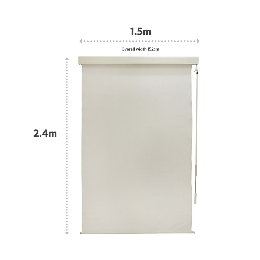 Coolaroo 1.5 x 2.4m Shell Crank Operated Outdoor Blind with Premium Pelmet - Image 3 of 9