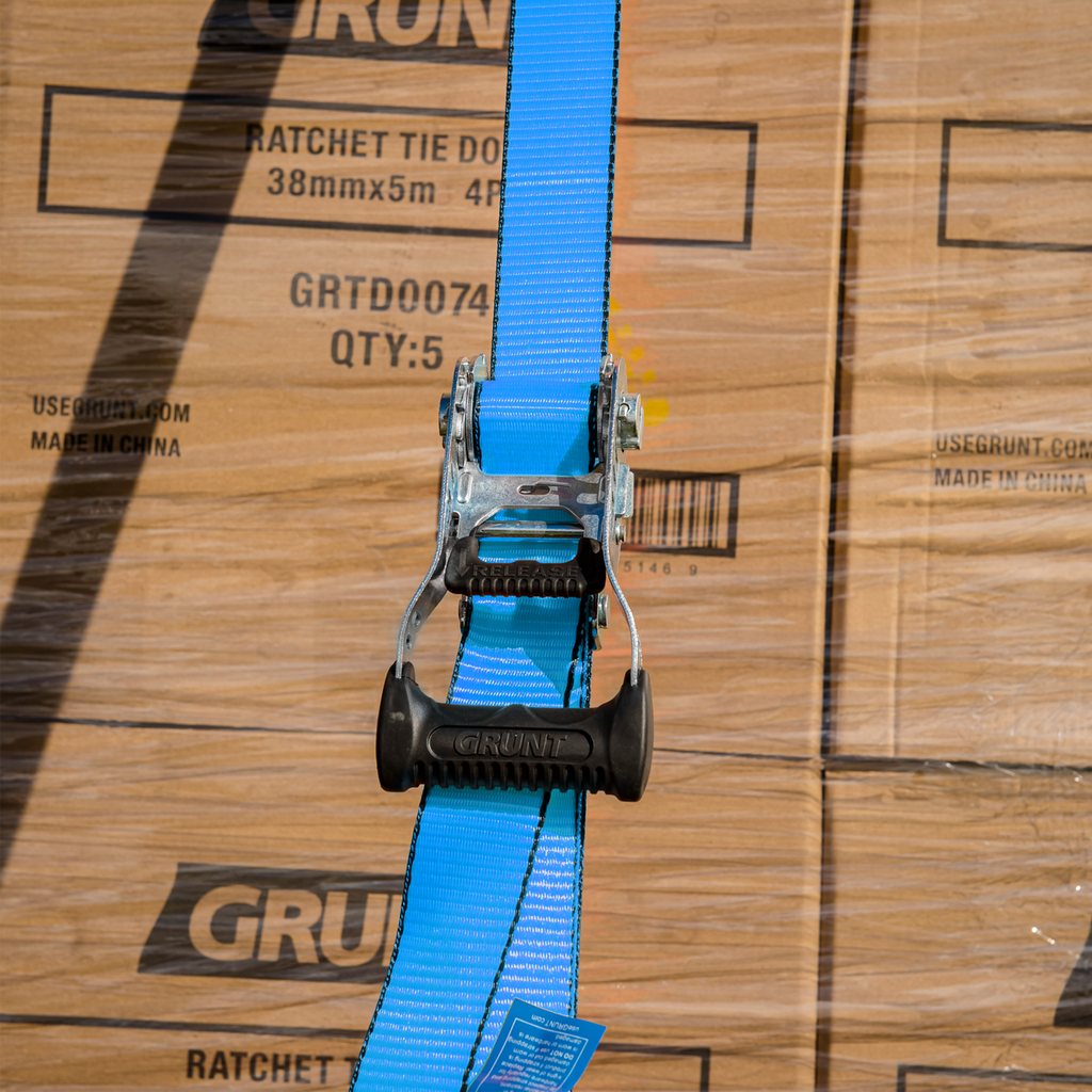 GRUNT 38mm x 5m Ratchet Tie Down Set - 4 Pack - Image 2 of 7