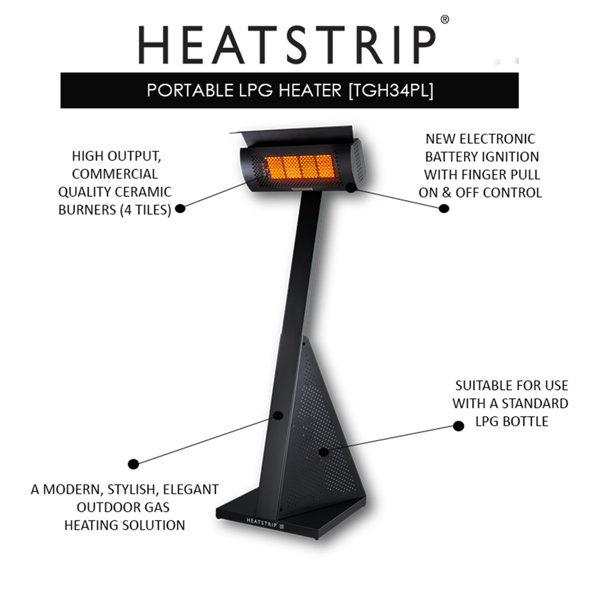 Heatstrip Portable LPG Outdoor Heater - Image 2 of 8