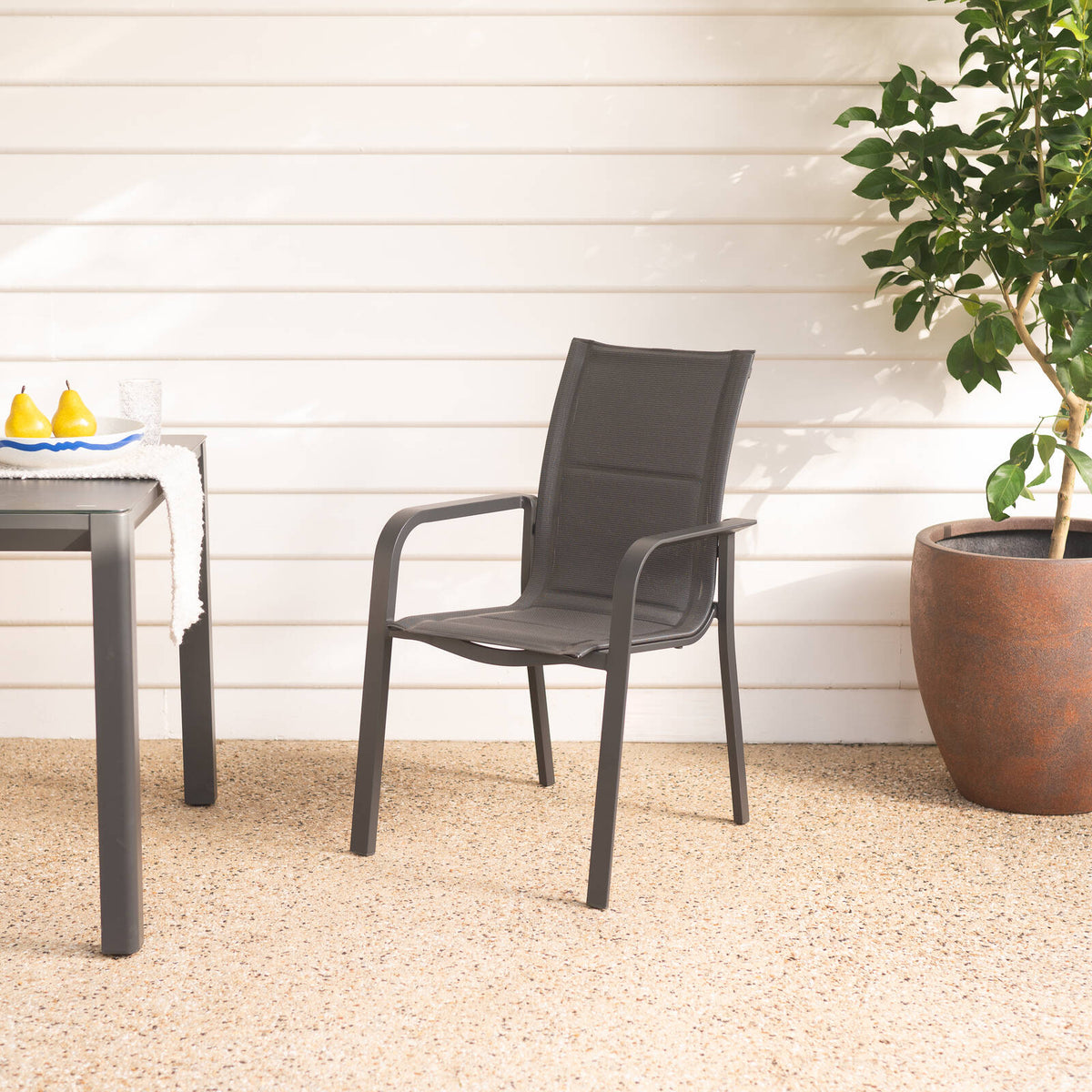 Mimosa Cordoba Aluminium Dining Chair Charcoal - Image 1 of 5
