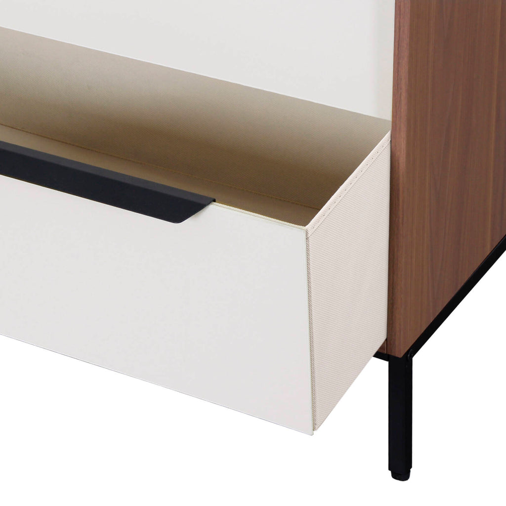 Astin Sinclair White &amp; Oak-Look Walton 6 Drawers Chest - Image 5 of 7