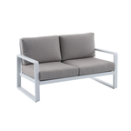 Mimosa Cordoba 2 Seater Aluminium Lounge White - Image 2 of 5