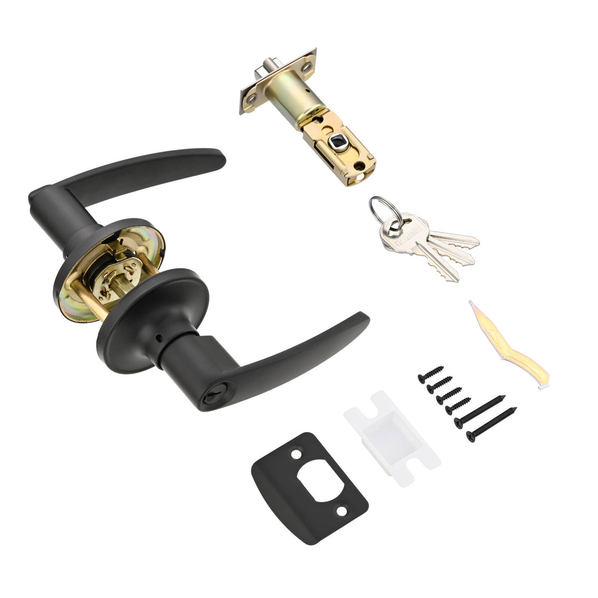 Ikonic Black Matte Norr Entrance Lever Set - Image 6 of 10