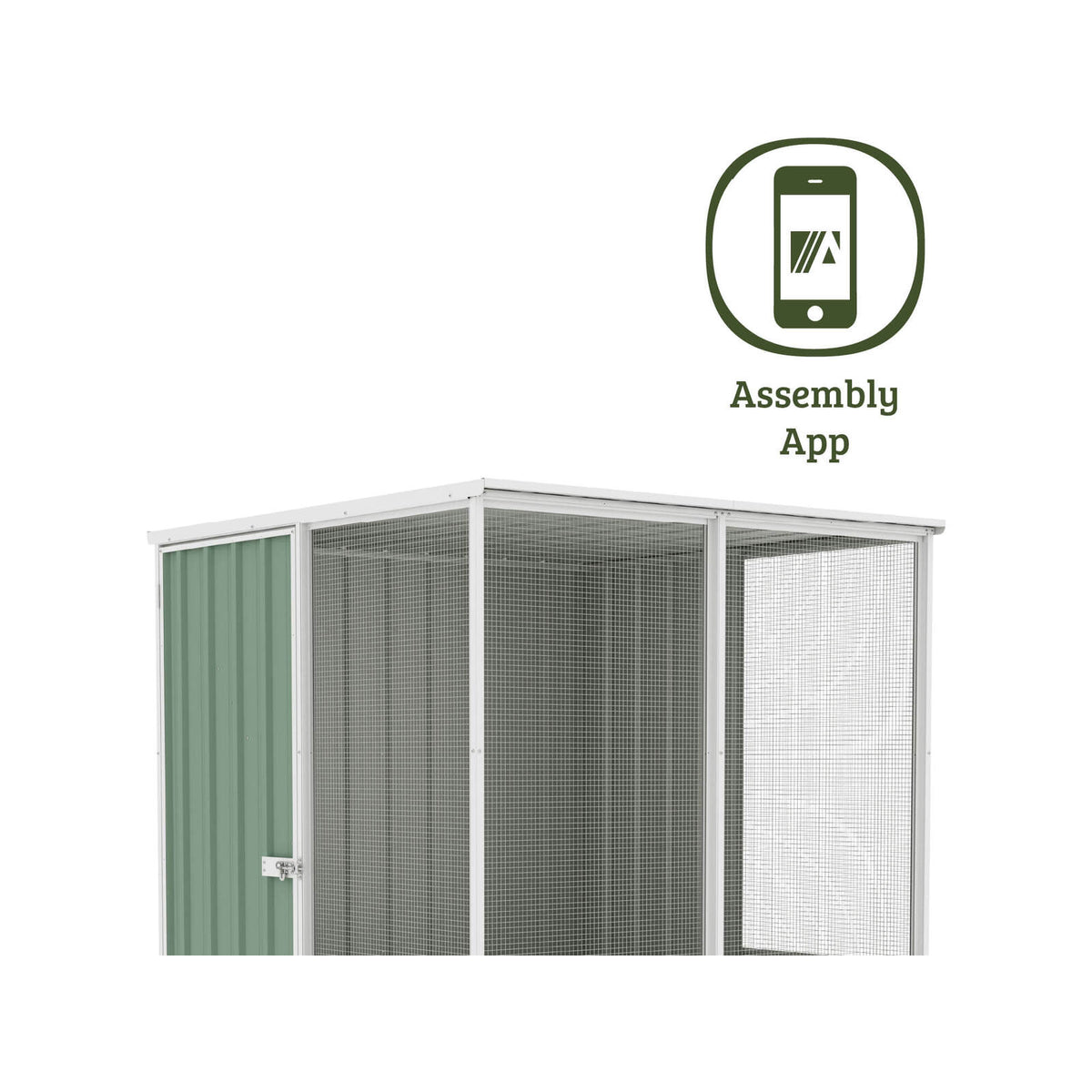 The Organic Garden Co 1.52 x 1.52 x 1.8m Pale Eucalypt Chicken Coop - Image 8 of 10