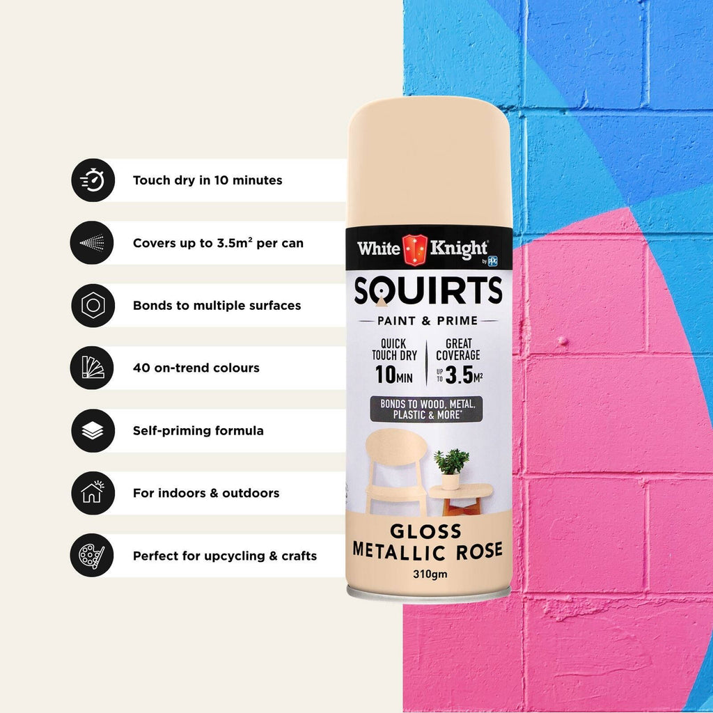 White Knight 310g Metallic Gloss Squirts Spray Paint - Image 22 of 25