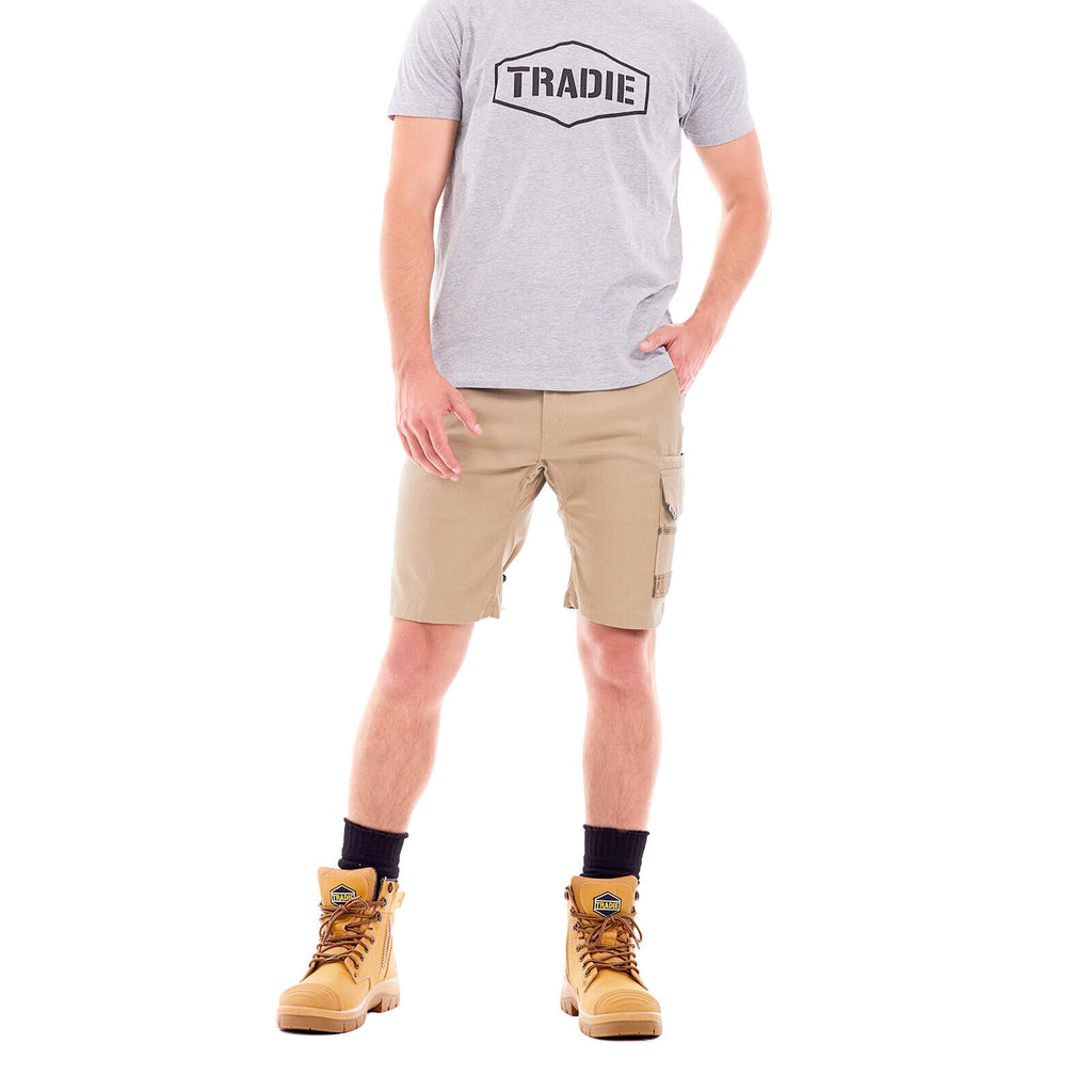 Tradie Core Khaki Cargo Shorts - 77 - Image 5 of 7
