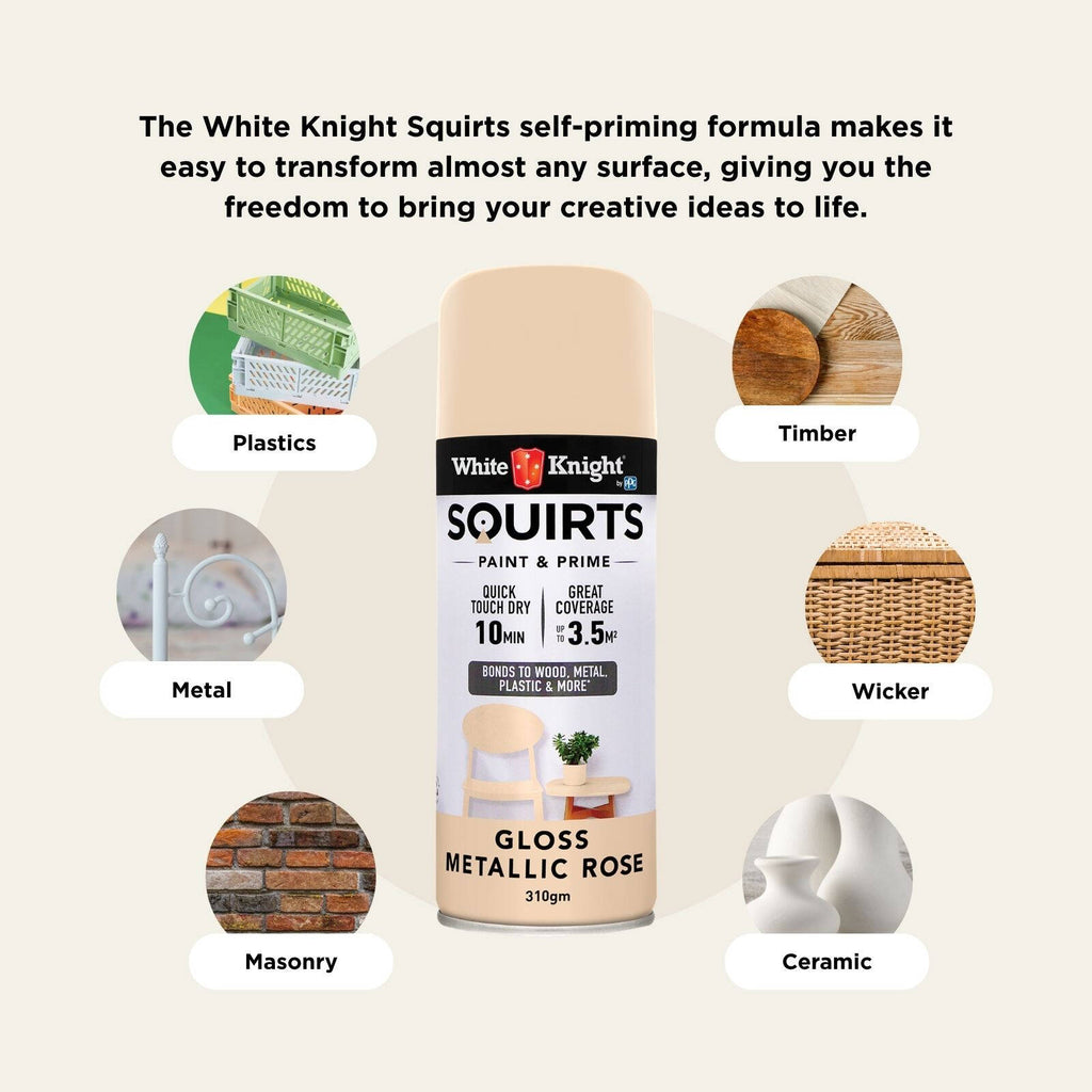 White Knight 310g Metallic Gloss Squirts Spray Paint - Image 23 of 25
