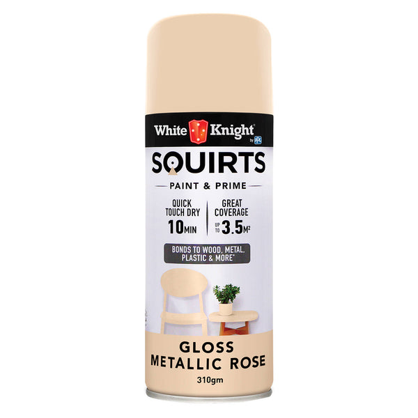White Knight 310g Metallic Gloss Squirts Spray Paint
