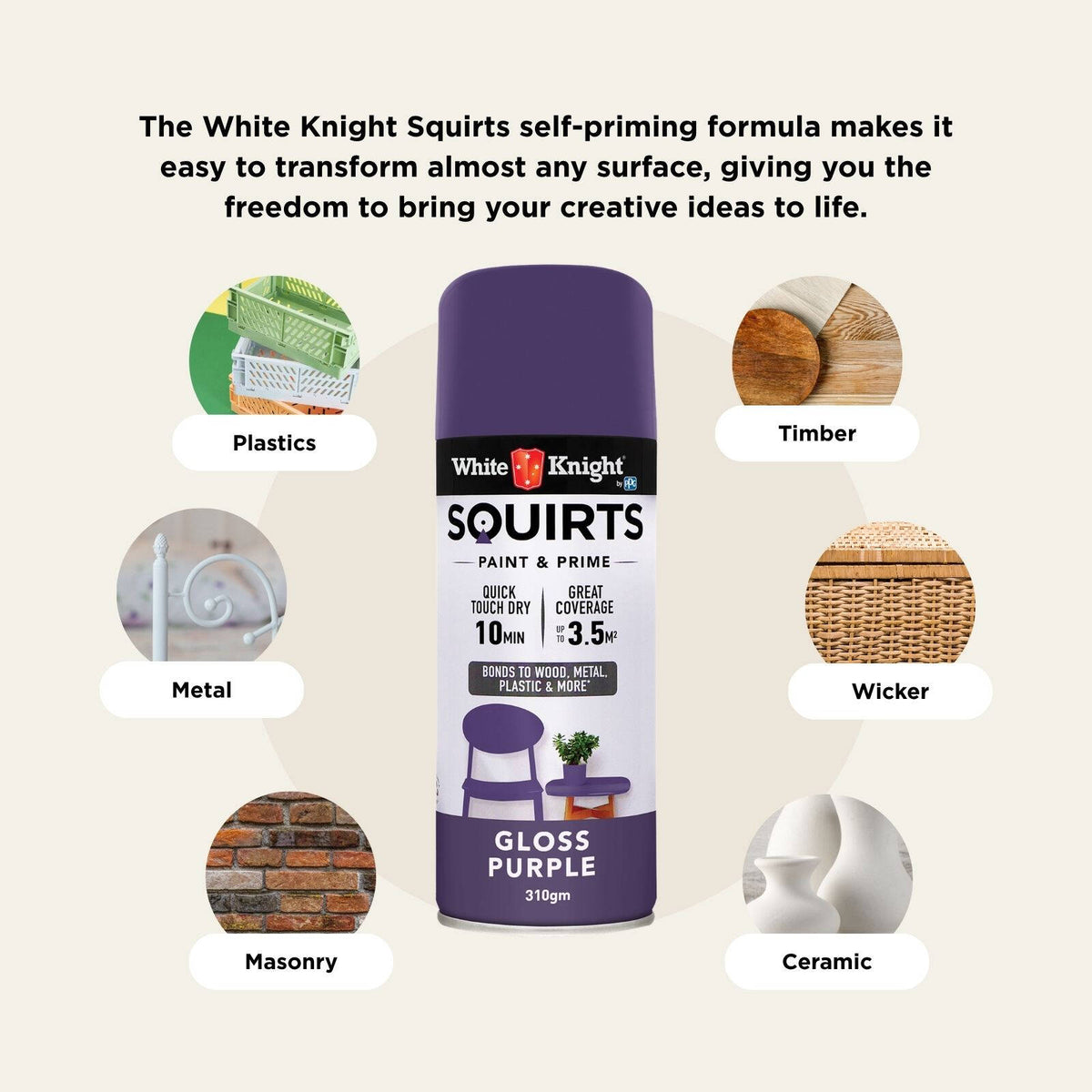 White Knight 310g Squirts Spray Paint - Image 174 of 205