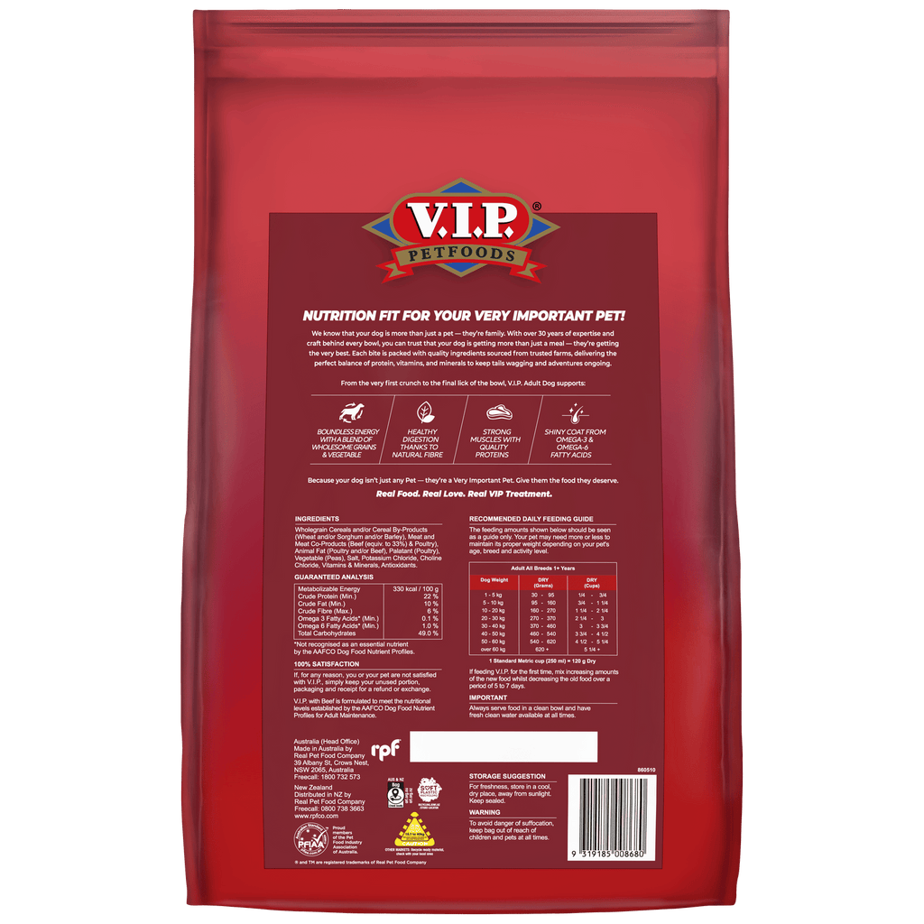 VIP 20kg Adult Dry Dog Food - Beef with Vegetable - Image 2 of 4