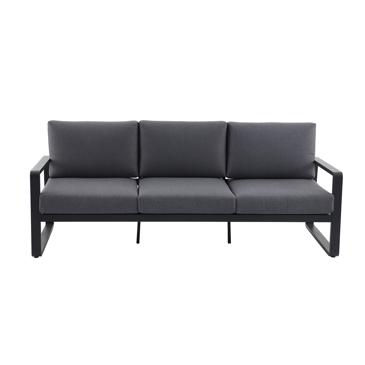 Mimosa Cordoba 3 Seater Aluminium Lounge Charcoal - Image 3 of 5