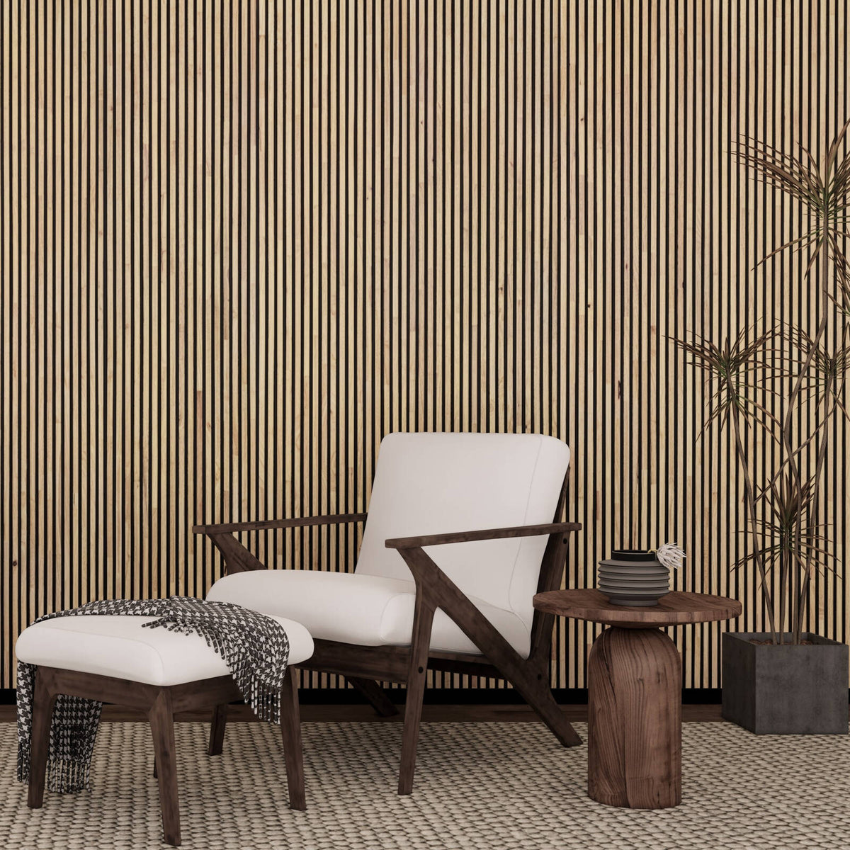 SpecRite 2700 x 600 x 21mm Hevea Batten Acoustic Panel - Image 3 of 4