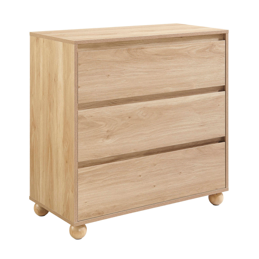 Astin Sinclair 800 x 400 x 800mm Oak Harper 3 Drawer Chest - Image 1 of 7