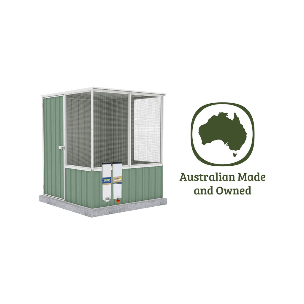 The Organic Garden Co 1.52 x 1.52 x 1.8m Pale Eucalypt Chicken Coop - Image 5 of 10